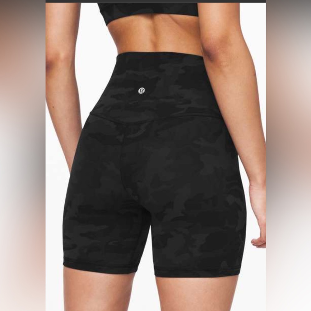 Lululemon Align Short *6" Incognito Camo Multi Grey Black Camo size 2